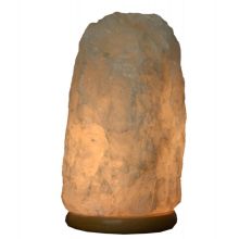 Bergkristall Edelstein- Lampe | Naturgewachsene grosse Kristall Stein Lampe kaufen| Edelsteinlampe mit Holzsockel | Bergkristall-Leuchte 9-10kg