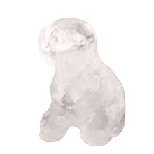 Bergkristall Hund, Kristall Edelstein Tier, Edelstein Hund Bergkristall 5 cm, Bergkristall Tier