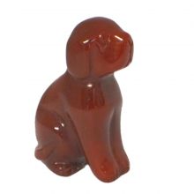 Karneol Hund, Karneol Tier, Hund aus Karneol Stein ca. 5 cm, Carneol Edelstein Hund