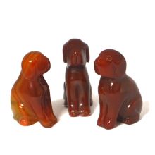 Karneol Hund, Karneol Tier, Hund aus Karneol Stein ca. 5 cm, Carneol Edelstein Hund