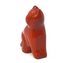 Jaspis Katze, Stein Katze roter Jaspis 5 cm, Edelstein Jatze Jaspis rot