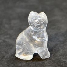 Bergkristall Katze, Edelstein-Tier-Katze, Deko- Kristall Katze 5 cm