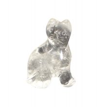 Bergkristall Katze, Edelstein-Tier-Katze, Deko- Kristall Katze 5 cm