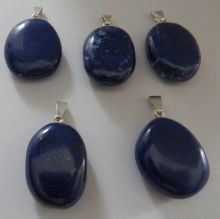 Lapis Lazuli Stein Ketten-Anhänger, Lapislazuli Schmuck, Echter Edelstein Lapis-Lazuli