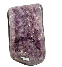 Amethyst Geode, Echter Amethyst Kristall Edelstein, großes Amethyst Standobjekt, poliert, N785