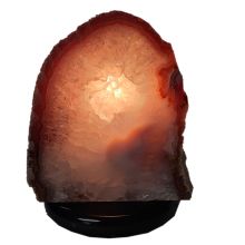 Achat Edelstein Lampe | Schöne Lampen teilpoliert | Echte Naturstein Leuchte aus Achatstein, N230