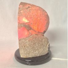 Achat Edelstein Lampe, Schöne Leuchte Front poliert, Echte Naturstein Lampen aus Achatstein, N178