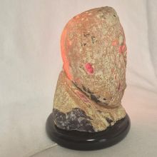 Achat Edelstein Lampe, Schöne Leuchte Front poliert, Echte Naturstein Lampen aus Achatstein, N178