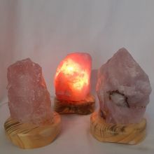 Rosenquarz Lampe, echte Edelstein Leuchte, rosa Kristall Stein Beleuchtung, Stein Lampe Sonderpreis Angebot