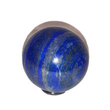 Lapislazuli Edelstein-Kugel | blaue Steinkugel aus Lapis |mit Aufstellring|N213