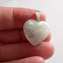Aquamarin Anhänger Herz, Edelstein-Herz mit Silberschlaufe, Halsschmuck