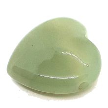 Jade Herz Schmuck-Anhänger, Edelsteinherz aus hellgrüner Jade ca. 3 cm, Kettenanhänger