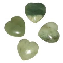 Jade Herz Schmuck-Anhänger, Edelsteinherz aus hellgrüner Jade ca. 3 cm, Kettenanhänger