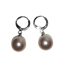 Schmuckset - Perle, Anhänger an Silberkette und passende Ohrringe, Hochzeits-Perlenschmuck, Valentinstag, Geburtstag
