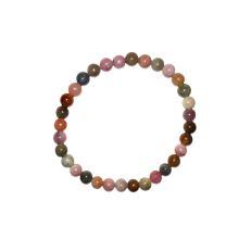Saphir bunt Armband | Echtes Saphir Stein Kugel-Armband | Bunter Saphir Perlen-Armband 6 mm | Stretch-Armband