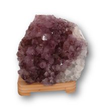 Amethyst Stein-Lampe, echte Naturstein Edelsteinlampe, helle-urige Amethyst-Kristall Leuchte, Deko-Lampe, N219