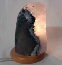 Amethyst Stein-Lampe, echte Naturstein Edelsteinlampe, helle-urige Amethyst-Kristall Leuchte, Deko-Lampe, N219