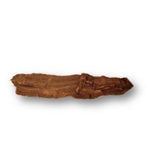 Versteinertes Holz Dekoration liegend, Zwenkauer Holz Versteinerung, N604