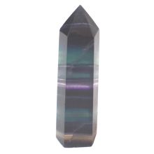 Regenbogen-Fluorit Stand-Spitze, Fluorit Kristall Obelisk, Massage-Stab-Steinspitze, N113