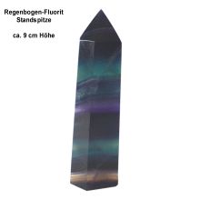 Regenbogen-Fluorit Stand-Spitze, Fluorit Kristall Obelisk, Massage-Stab-Steinspitze, N113