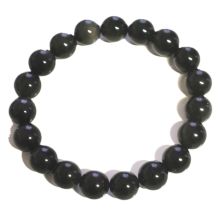 Regenbogen-Obsidian Armschmuck | Edelstein Kugelarmband | Kugel-Durchmesser ca.8 mm | auf elastischem Faden | für Damen und Herren Steinschmuck echt