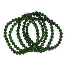 Jade Kugeln auf elastischem Nylonfaden, Perlenarmband, grüne Jade Edelstein Kugeln ca. 6 mm