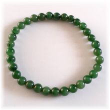 Jade Kugeln auf elastischem Nylonfaden, Perlenarmband, grüne Jade Edelstein Kugeln ca. 6 mm