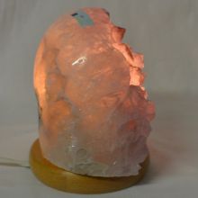 Amethyst Stein-Lampe, Naturstein Edelsteinlampe, Amethyst-Kristall Leuchte poliert, Amethyst violett Deko-Lampe, auch mit LED Leuchtmittel zu verwenden | N235