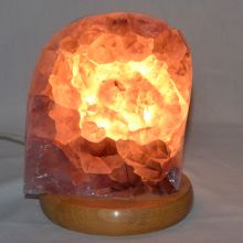 Amethyst Stein-Lampe, Naturstein Edelsteinlampe, Amethyst-Kristall Leuchte poliert, Amethyst violett Deko-Lampe, auch mit LED Leuchtmittel zu verwenden | N235