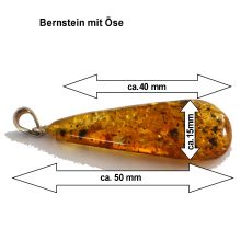 Ostsee-Bernstein-Schmuck-Anhänger, Amber Cognac farbend, Kettenanhänger mit Silber Öse, echter Bernstein N34