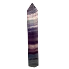 Regenbogen-Fluorit Stand-Spitze, Fluorit Kristall Obelisk, kleine echte Fluorit Steinspitze, N1820