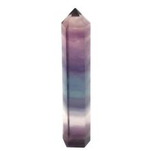 Regenbogen-Fluorit Stand-Spitze, Fluorit Kristall Obelisk, kleine echte Fluorit Steinspitze, N1820