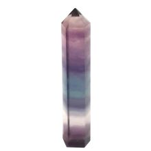 Regenbogen-Fluorit Stand-Spitze, Fluorit Kristall Obelisk, kleine echte Fluorit Steinspitze, N1820