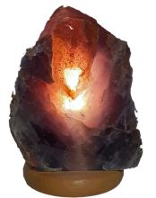 Amethyst Lampe aus Brasilien, Maraba Amethyst Front polierte Naturstein Lampe, N278