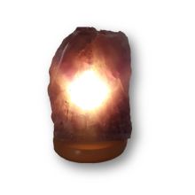 Amethyst Lampe aus Brasilien, Maraba Amethyst Front polierte Naturstein Lampe, N238