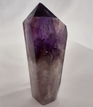 Amethyst Standspitze, Edelstein Spitze poliert, Therapiestein, Dekoration, Kristallspitze, N428