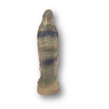 Regenbogen Fluorit Edelstein Engel, Madonna, Göttin, schöne Fluorit Figur, Steinengel zur Dekoration, ca. 10 cm