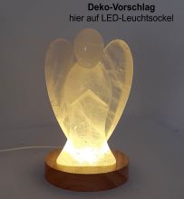 Bergkristall Engel Figur, Edelsteinengel stehend, Ihr persönlicher Schutzengel, Geschenk oder zur Dekoration, ca. 15 cm