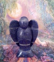 große Lapislazuli Engel Figur, Edelsteinengel-Lapis, dein persönlicher Schutzengel, besonderes Geschenk, Dekoration, ca. 15 cm