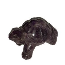 Schildkröte Amethyst, Edelstein-Tier-Figur, Schutztier, Glücksbringer, ca. 5 cm