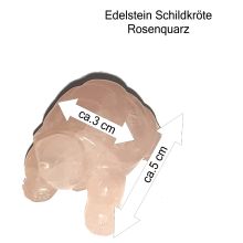 Schildkröte Rosenquarz, Edelstein-Tier-Figur, Schutztier, Glücksbringer, ca. 5 cm
