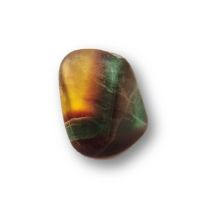 Regenbogen-Fluorit polierter Stein, Fluorit bunter Edelstein Glücksbringer-Heilstein, N19