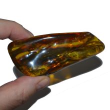 Bernstein Trommelstein echt, großer Stein Handschmeichler, uriger Ostsee Amber, N37