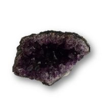 Amethyst mir Calcit Stein, Edelstein Mineral, Kristall Naturstein Drusenstück, echter Edelstein N835