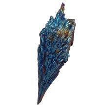 Aura Kyanit Kristall, Cyanit-Disthen schwarz, Regenbogen Farben, bedampfter Rohkristall, N100