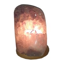 Amethyst-Kristall Leuchte poliert, Amethyst hell violette echte Deko- Steinlampe, große Naturstein Edelsteinlampe, N394