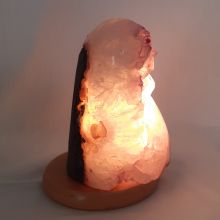 Amethyst-Kristall Leuchte poliert, Amethyst hell violette echte Deko- Steinlampe, große Naturstein Edelsteinlampe, N394