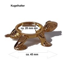 Schildkröte Steinkugel Halter, goldfarbener Messing, dekorativer Edelsteinkugel Halter, N45