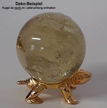 Schildkröte Steinkugel Halter, goldfarbener Messing, dekorativer Edelsteinkugel Halter, N45