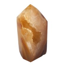 Edelstein-Spitze Achat, Naturstein-Achat mit Kristall Höhle, Dekoration-Spitze, N147